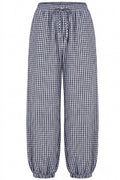 Flowy Gingham pants | Navy