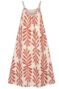 Lucane Print strap dress | Golden – nedsat