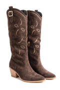 Hannah Long Cowboy Boots | Dark Maroon – nedsat