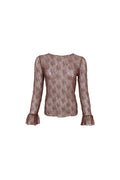 Cilie Lace Blouse 41369 | Coffee | Black Colour