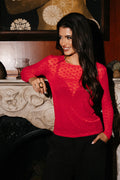 Mesh Ls Tshirt, Flock | Red Red Heart