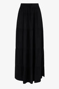 Eli Saa Solid Long Skirt| Black | Nederdel fra Atelier C – nedsat