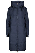 Nova Square Down Coat | Navy blå | Frakke fra Mos Mosh – nedsat