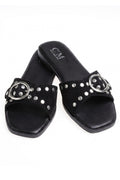 Santorini Stud Sandals | Black – nedsat