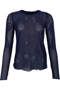 Alexis Blouse W/Stones 40746 | Navy | Black Colour – nedsat