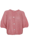 Bjoerk Patent Knit Cardigan 1251 | Warm Rose | Black Colour – nedsat