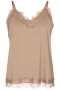 Bicco strap top | Desert Taupe | Blonde top fra Freequent – nedsat