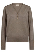 Katie Pullover 204447 | Desert Taupe Melange | Strickmode von Freequent – nedsat