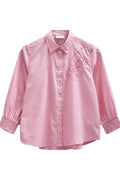 Evalina Shirt 207661 | Wild Orchid W. Star Off-White | Skjorte fra Freequent