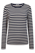 Liana Tee | Navy Blazer w. Moonbeam | T-Shirt fra Freequent – nedsat