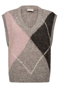 Lulu Waistcoat | Desert Taupe Mel w Pale M Mel | Vest fra Freequent – nedsat