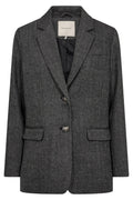 Zango Jacket | Black w. Medium Grey Mel. | Blazer fra Freequent – nedsat