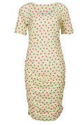 Alma Ss Turn Dress | Yellow Watermelon | Vendbar kjole fra Liberté – nedsat
