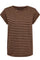Ulla Stripe Tshirt | Brown Light Brown Stripe | T-Shirt fra Liberté
