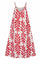 Lucane Print strap dress | Red