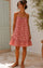 Vigneto Gingham strap dress | Terracotta