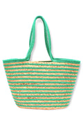 Straw Tote | Green | Taske fra By Timm – nedsat