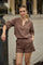 Trixie Lace Top | Cognac