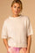 Vilma short S/S knit | Off White | Strik fra Gustav
