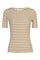 Natalia Ss Blouse | Sand Creme Stripe | Bluse fra Liberté