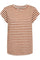 Ulla Stripe Tshirt | Brown White Stripe | T-Shirt fra Liberté