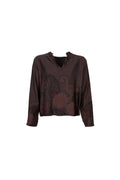 Jasmine LS Blouse 41334 | Mocca | Black Colour