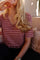 Ulla Ss Vneck Stripe Tshirt | Rose Dark Rose Stripe | T-Shirt fra Liberté