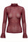 Polka Dot Ruffle Mesh | Burgundy | Top fra Avery