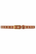 Narrow belt studs | Brown | Bælte fra Depeche