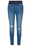 Shantal Pant Ankle Broken | Medium blue | Denim ankel leggings fra Freequent – nedsat