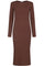 Natalia Ls Kleid | Braun Marine Streifen | Kleid von Liberté