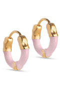 Lina Small Hoops | Light Pink | Hoops fra Enamel – nedsat