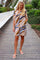 Puk Ss Tunika | Marinebraune Batik | Bluse von Liberté