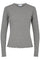 Natalia Ls Round Neck  Blouse | Grey Melange Solid