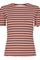 Natalia Ss Bluse | Pfirsichgrau gestreift | Bluse von Liberté