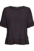 Alma Frill T-shirt | Sort | T-shirt fra  Liberté Essentiel – nedsat
