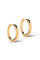 Klassische 10 mm Creolen | Gold | Ohrring aus Emaille