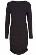 Alma Long dress | Sort | Kjole med rynker fra Liberté Essentiel