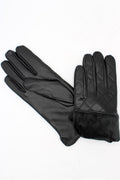 Check Gloves | Black