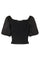 Mercia Off-Shoulder Mix Bluse | Schwarz | Strickmode von Co'couture