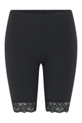 Organic Shorts w/Lace | Black | Shorts med blonde fra Decoy – nedsat