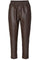 Shiloh Crop Leather Pant | Mocca | Læder bukser fra Co'Couture