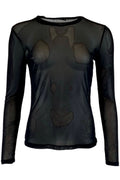 Annie Mesh Blouse | Black | Mesh bluse fra Black Colour – nedsat