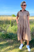 Ilona Hemdkleid | Hellbraun | Kleid von Liberté
