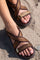 Line Cross | Latte | Sandalen von Woden