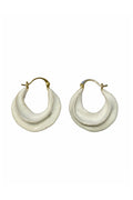 Afrika Enamel Earring | White | Øreringe fra Pico – nedsat
