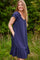 Sunrise Cropped Dress | Navy | Kjole fra Co'couture